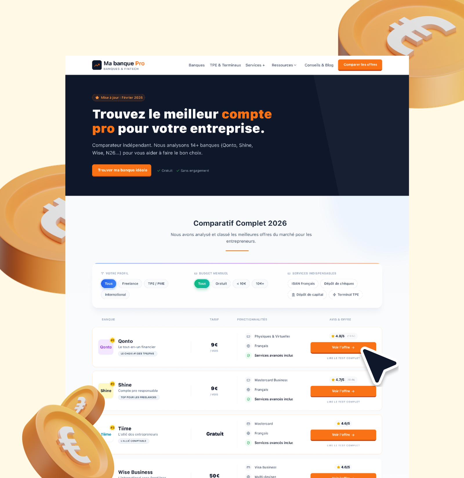 Création d'un comparateur en ligne