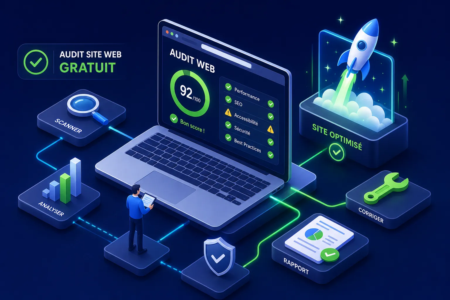 Audit site web gratuit : 9 outils pour corriger vite