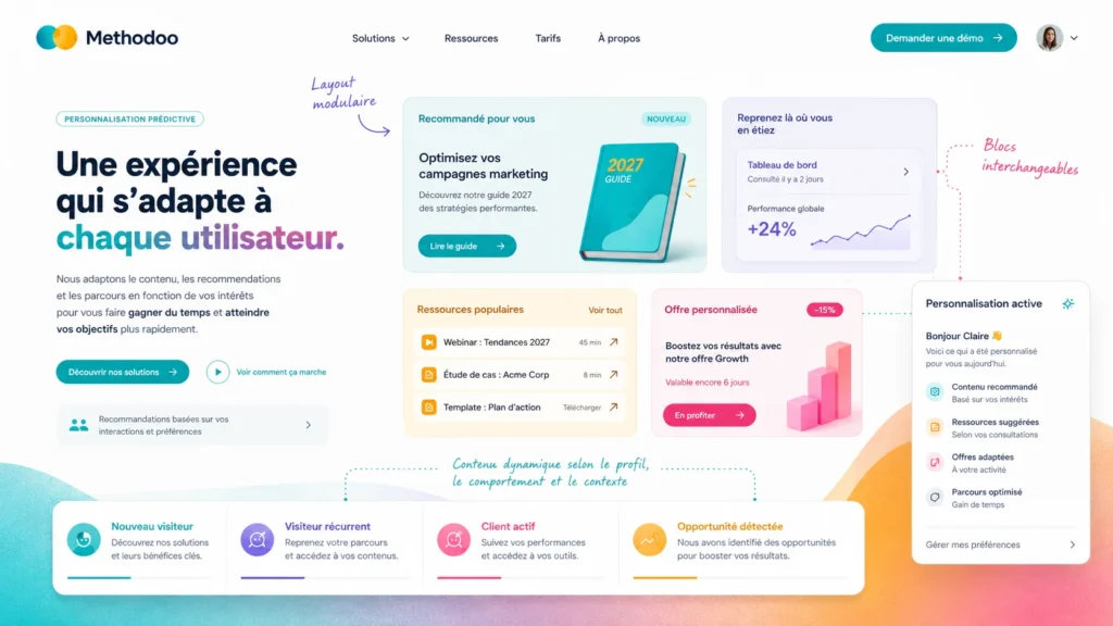 Personnalisation Predictive - refonte graphique site web tendances 2027