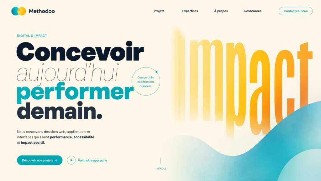 Typographie Impact - site web tendances 2027